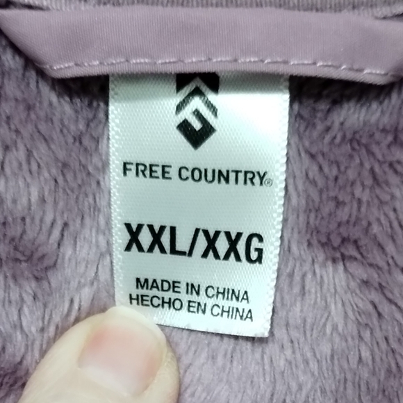 Free Country Women's Plush Butter Pile Jacket Plum Color Size XXL - Picture 8 of 8